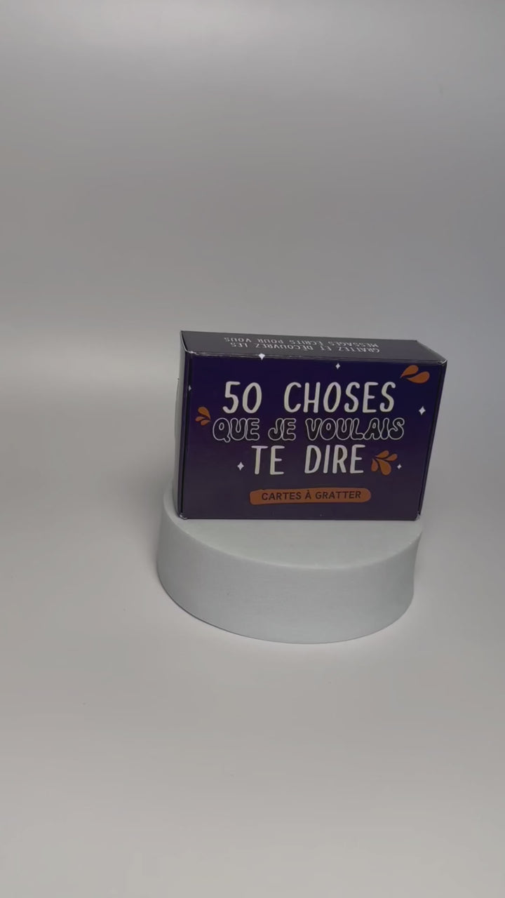 Messages à gratter personnalisés « Je voulais te dire », kit idéal pour partager des mots tendres et secrets à découvrir.