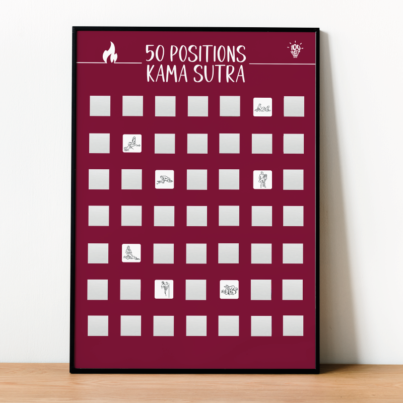 50 positions du Kamasutra - Affiche à gratter – 100ideesagratter