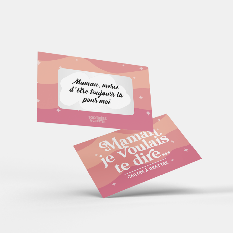 Kit de messages à gratter personnalisable - Maman je voulais te dire