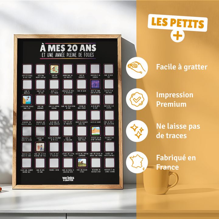 À mes 20 ans - Affiche à gratter