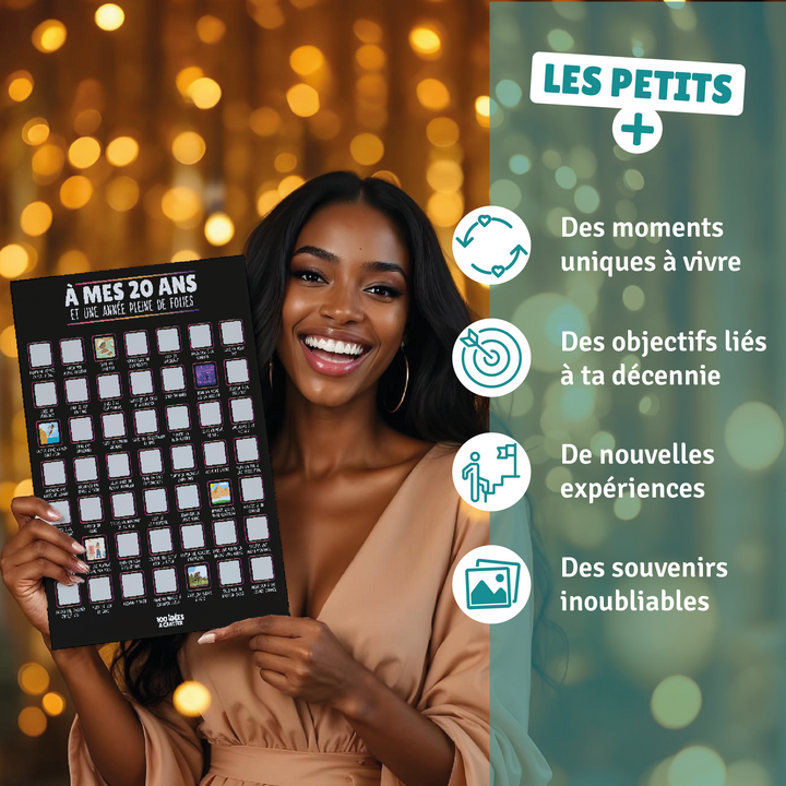 À mes 20 ans - Affiche à gratter