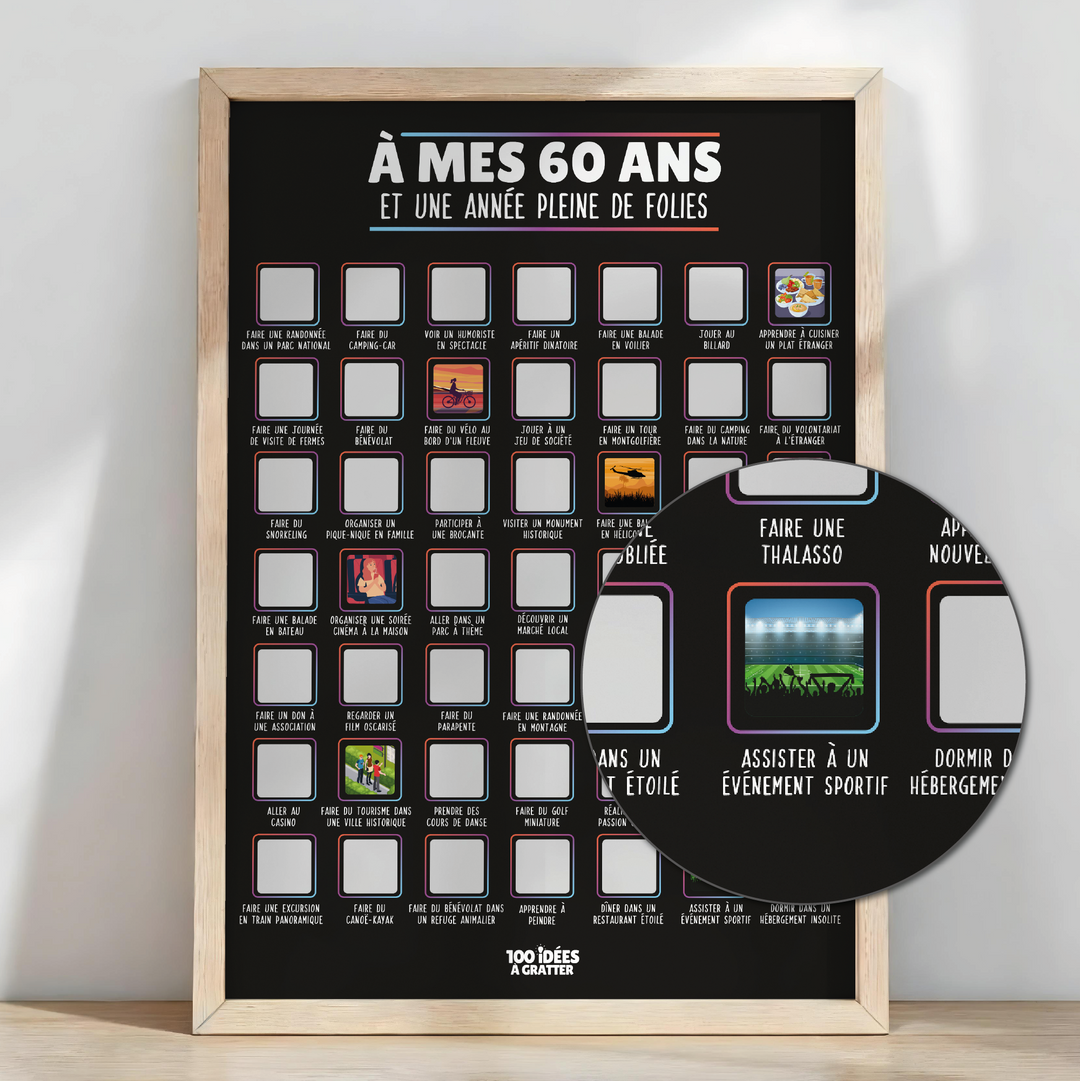 À mes 60 ans - Affiche à gratter