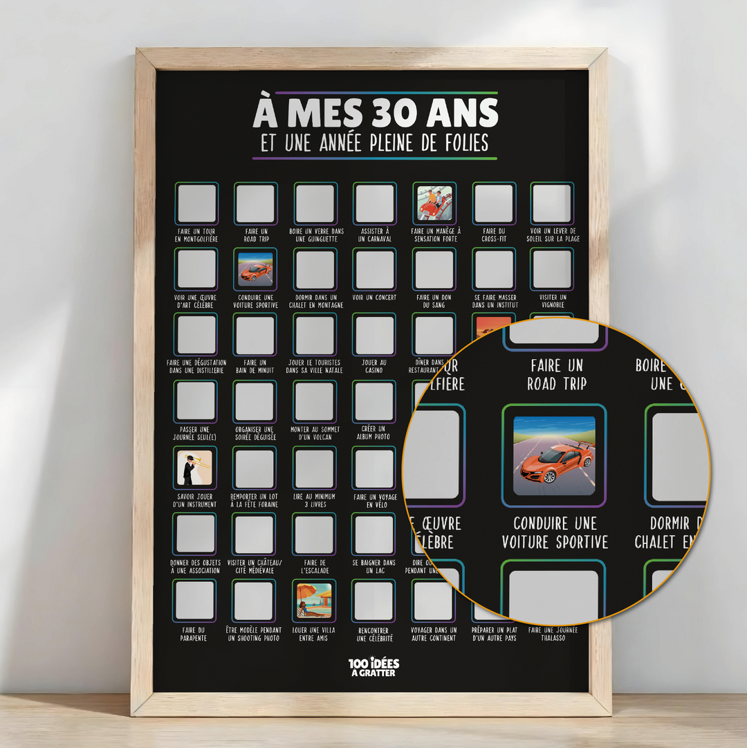 À mes 30 ans - Affiche à gratter