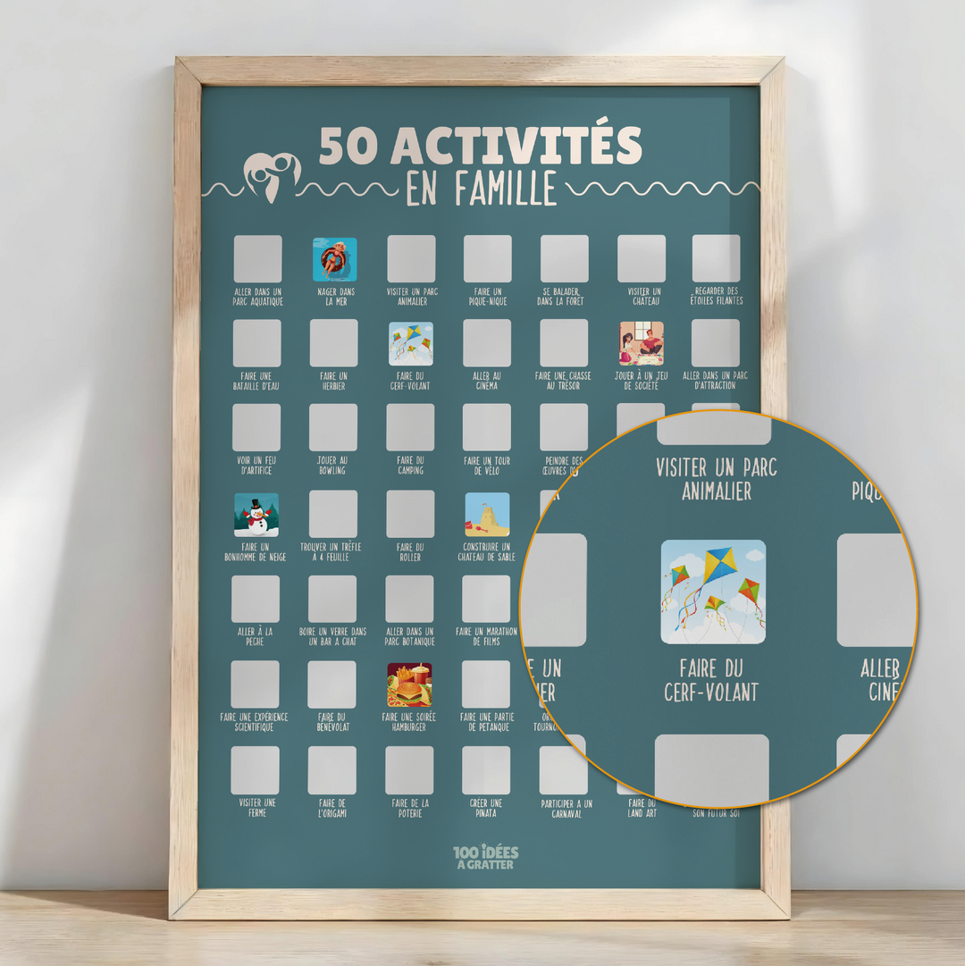 50 activités en famille - Affiche à gratter