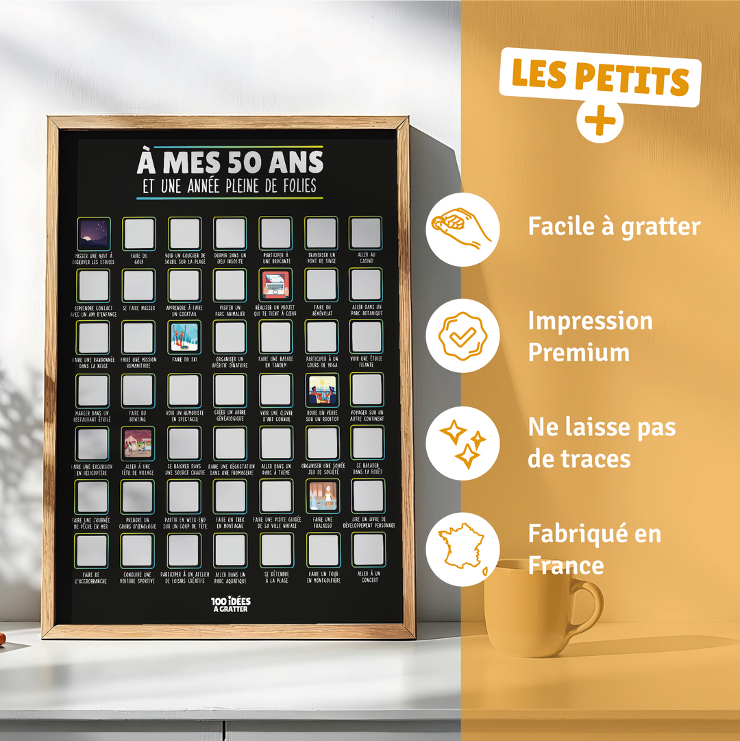 À mes 50 ans - Affiche à gratter