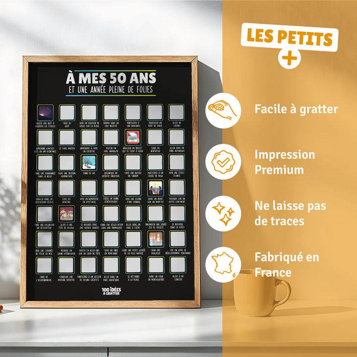À mes 50 ans - Affiche à gratter