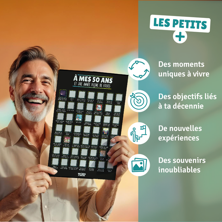 À mes 50 ans - Affiche à gratter