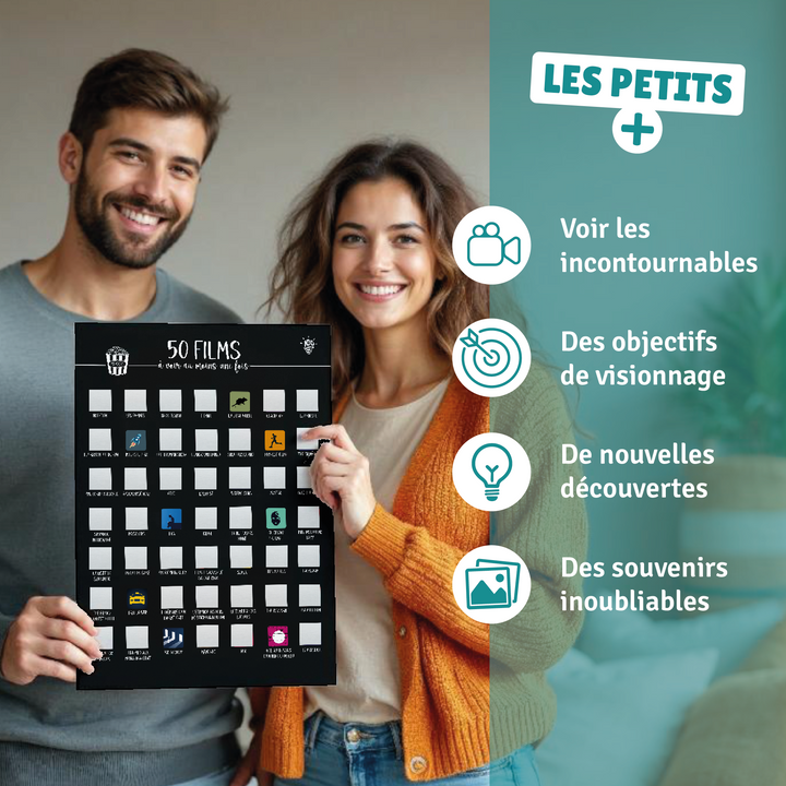 50 films à voir au moins une fois - Affiche à gratter