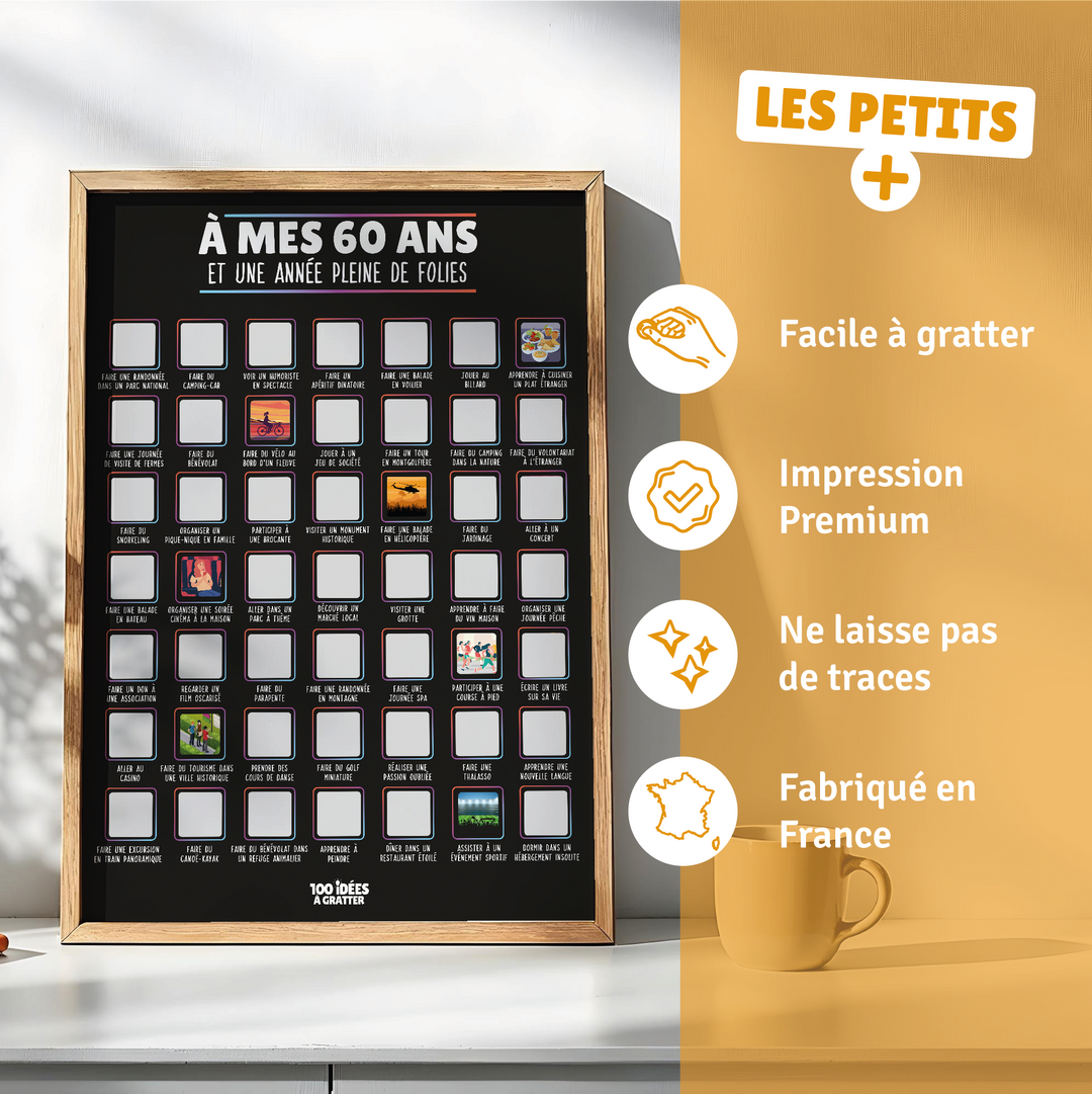 À mes 60 ans - Affiche à gratter