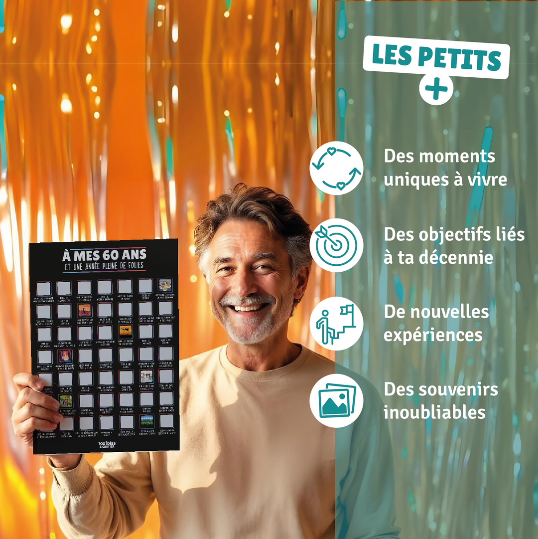 À mes 60 ans - Affiche à gratter