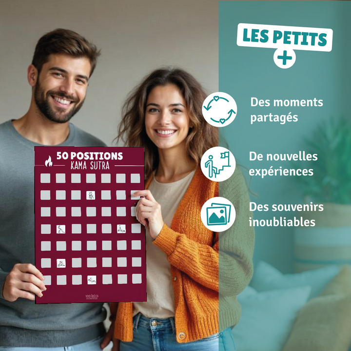 50 positions du Kamasutra - Affiche à gratter