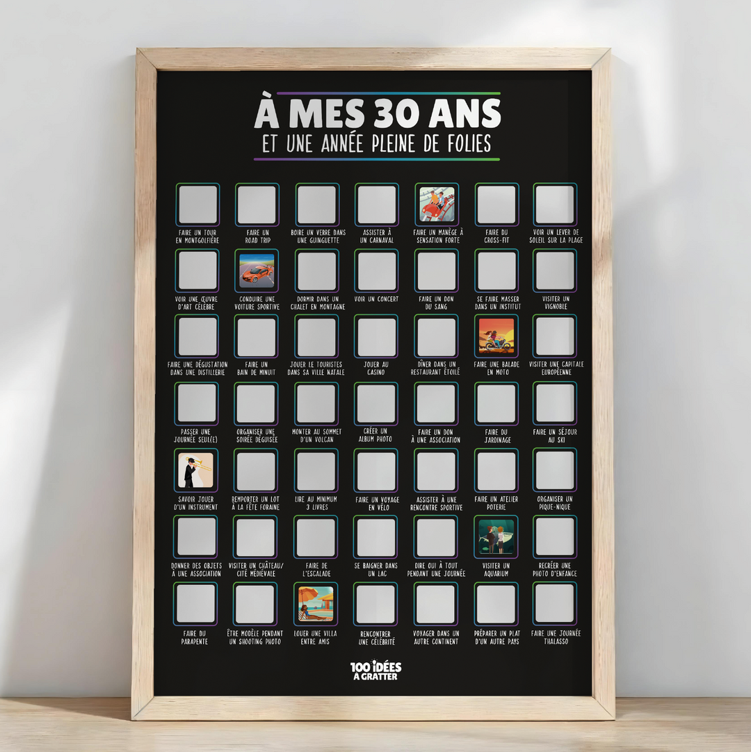 À mes 30 ans - Affiche à gratter