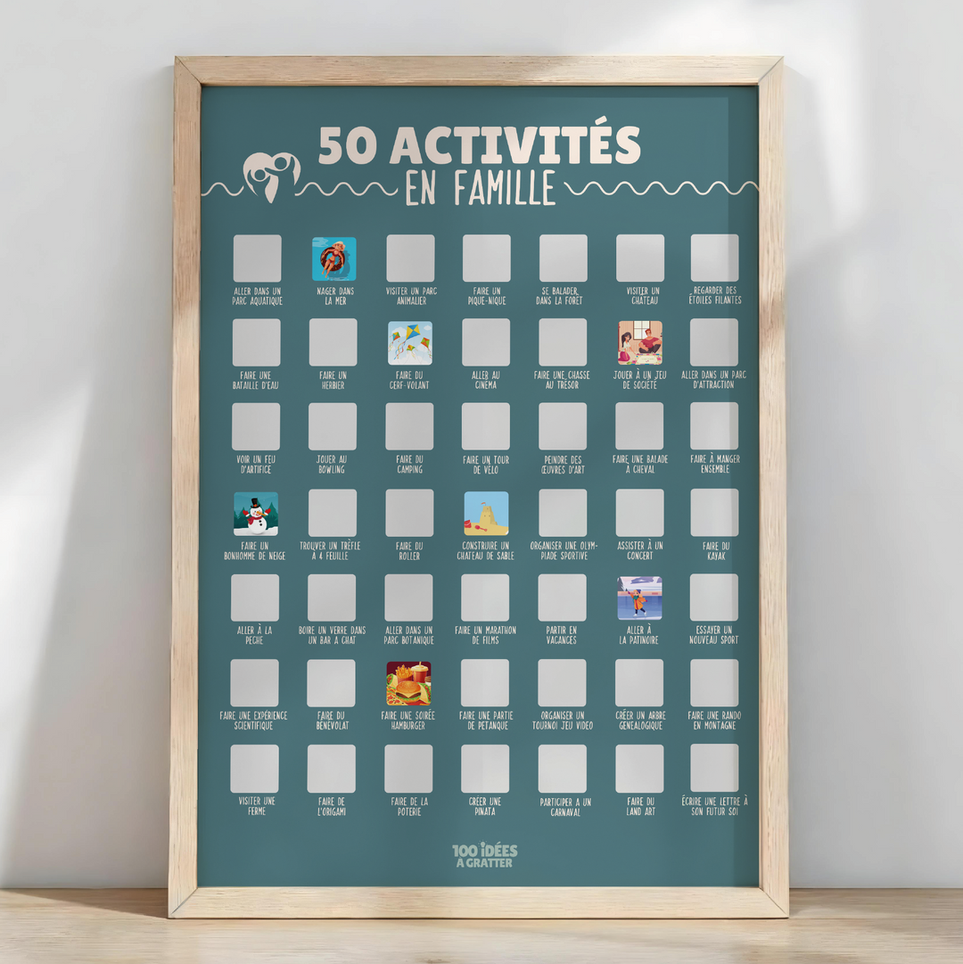 50 activités en famille - Affiche à gratter