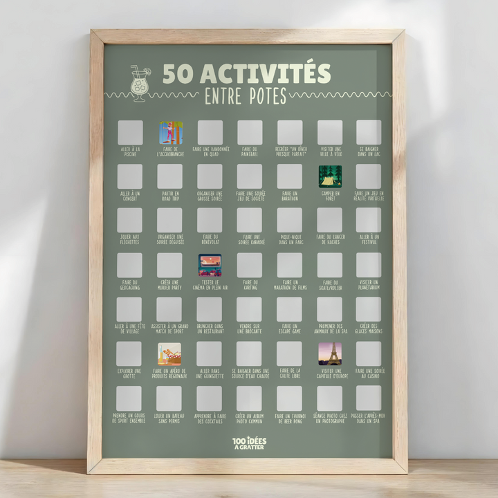 50 activités entre potes - Affiche à gratter