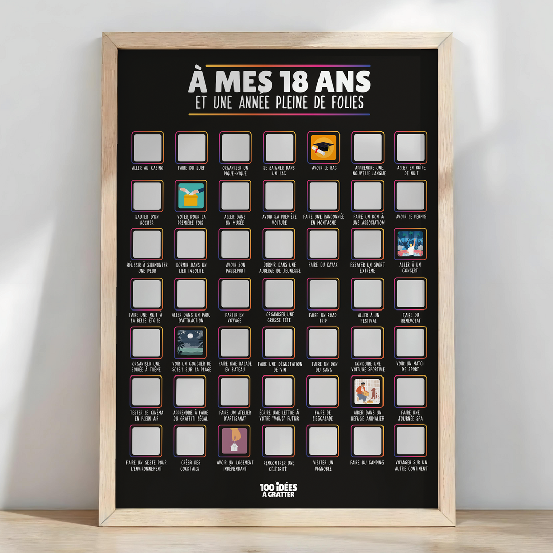 À mes 18 ans - Affiche à gratter