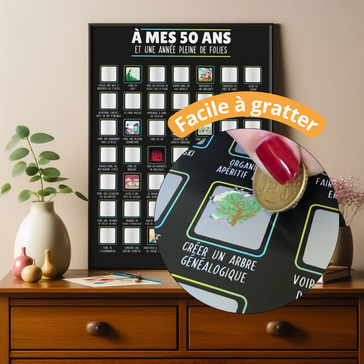 À mes 50 ans - Affiche à gratter