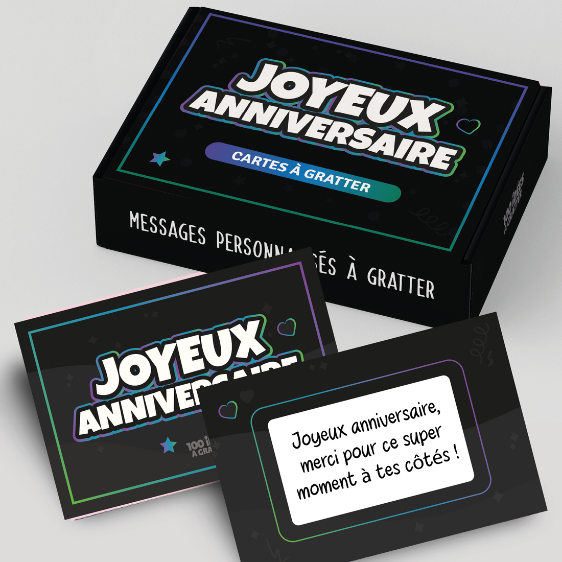 Joyeux anniversaire - Kit de messages à gratter personnalisable