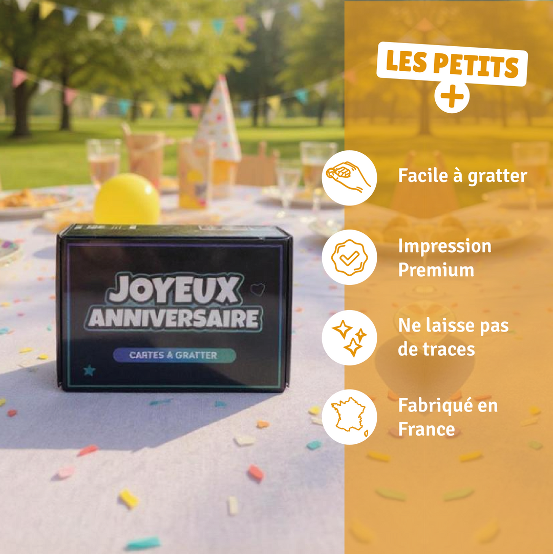 Joyeux anniversaire - Kit de messages à gratter personnalisable