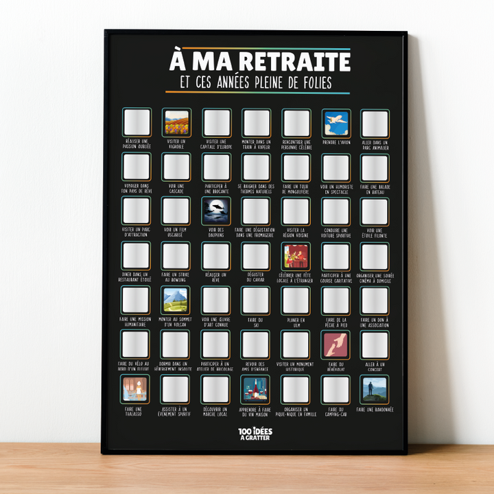 Affiche à gratter  - À ma retraite