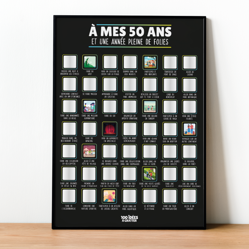 À mes 50 ans - Affiche à gratter