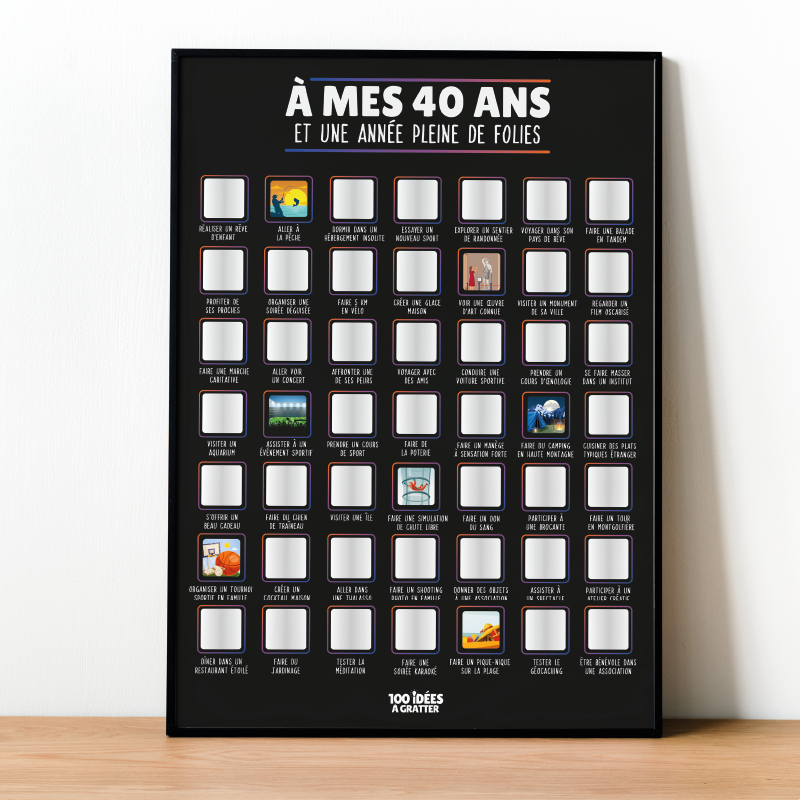 À mes 40 ans - Affiche à gratter