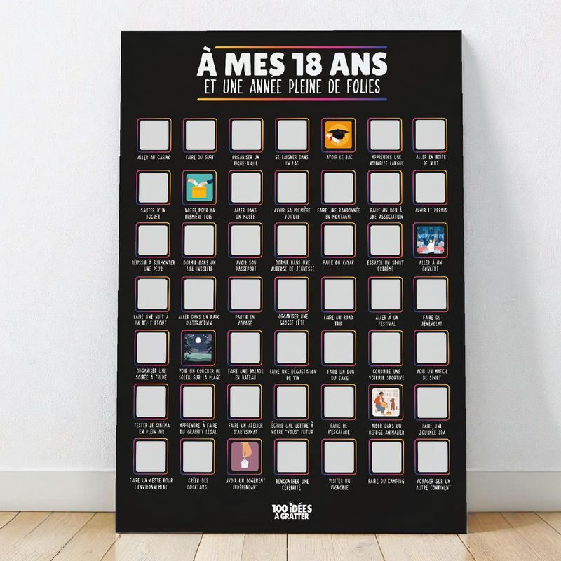 À mes 18 ans - Affiche à gratter