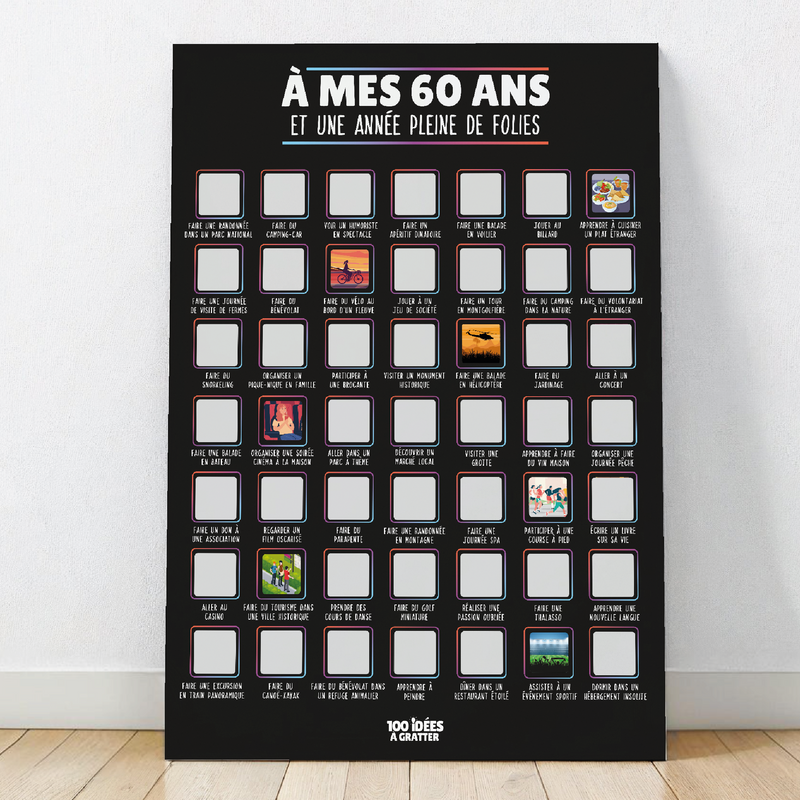 À mes 60 ans - Affiche à gratter