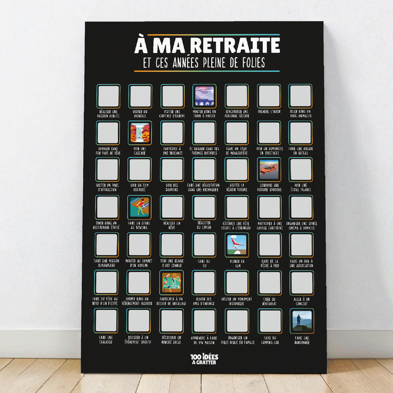 À ma retraite - Affiche à gratter
