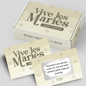 Vive les mariés - Kit de messages à gratter personnalisable