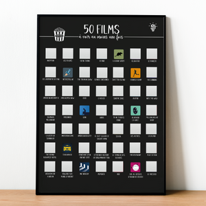 Poster à Gratter 100 Films D'horreur - A2 (60x42 Cm), Défi Ciné Pour Fans De Frissons