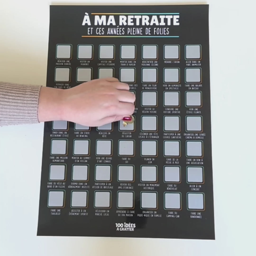 Affiche à gratter  - À ma retraite