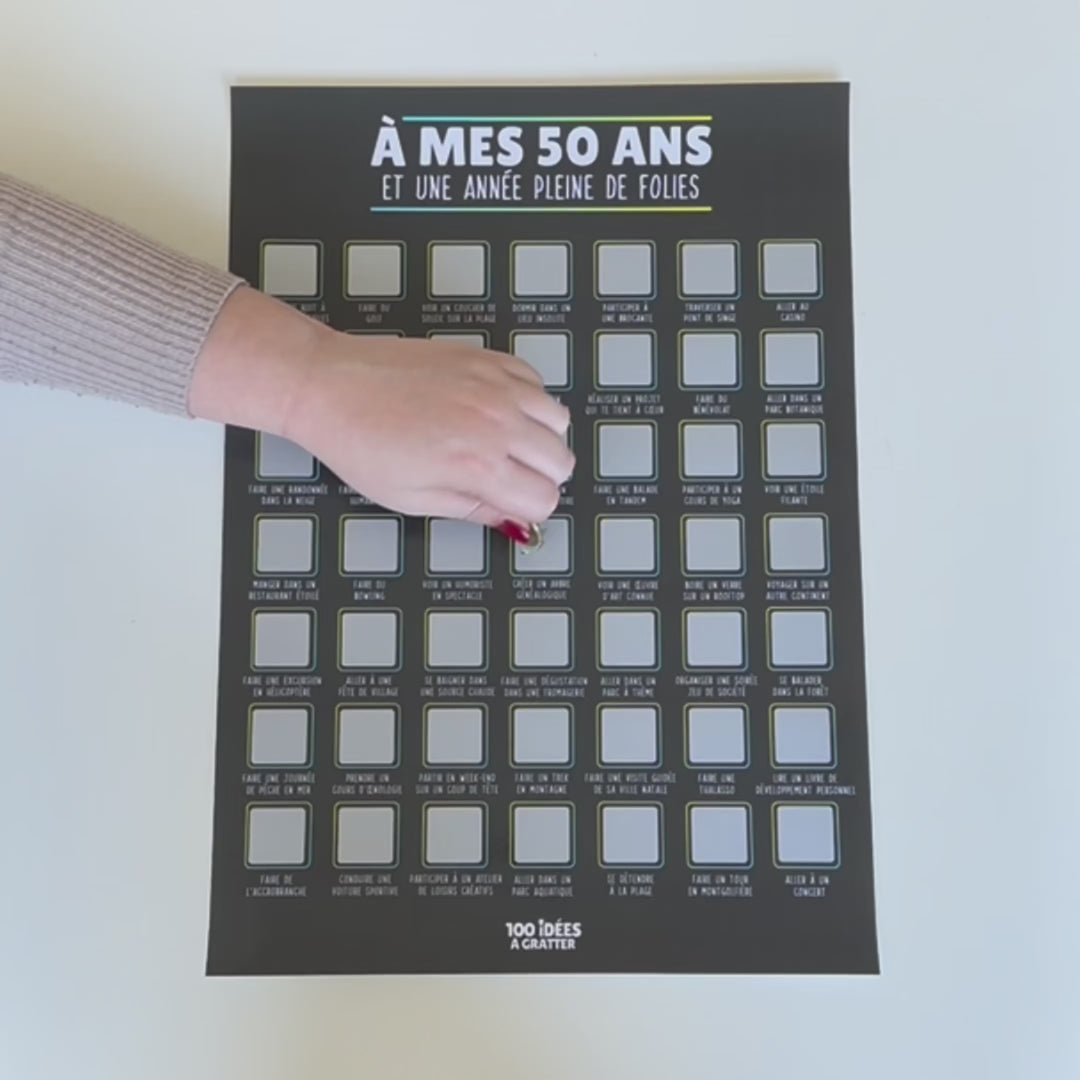 À mes 50 ans - Affiche à gratter