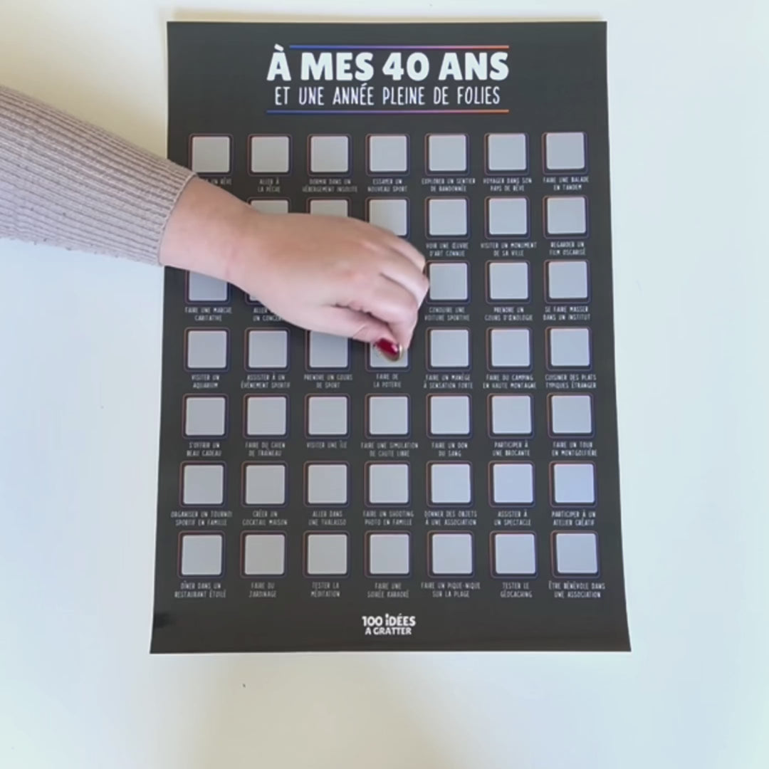 À mes 40 ans - Affiche à gratter