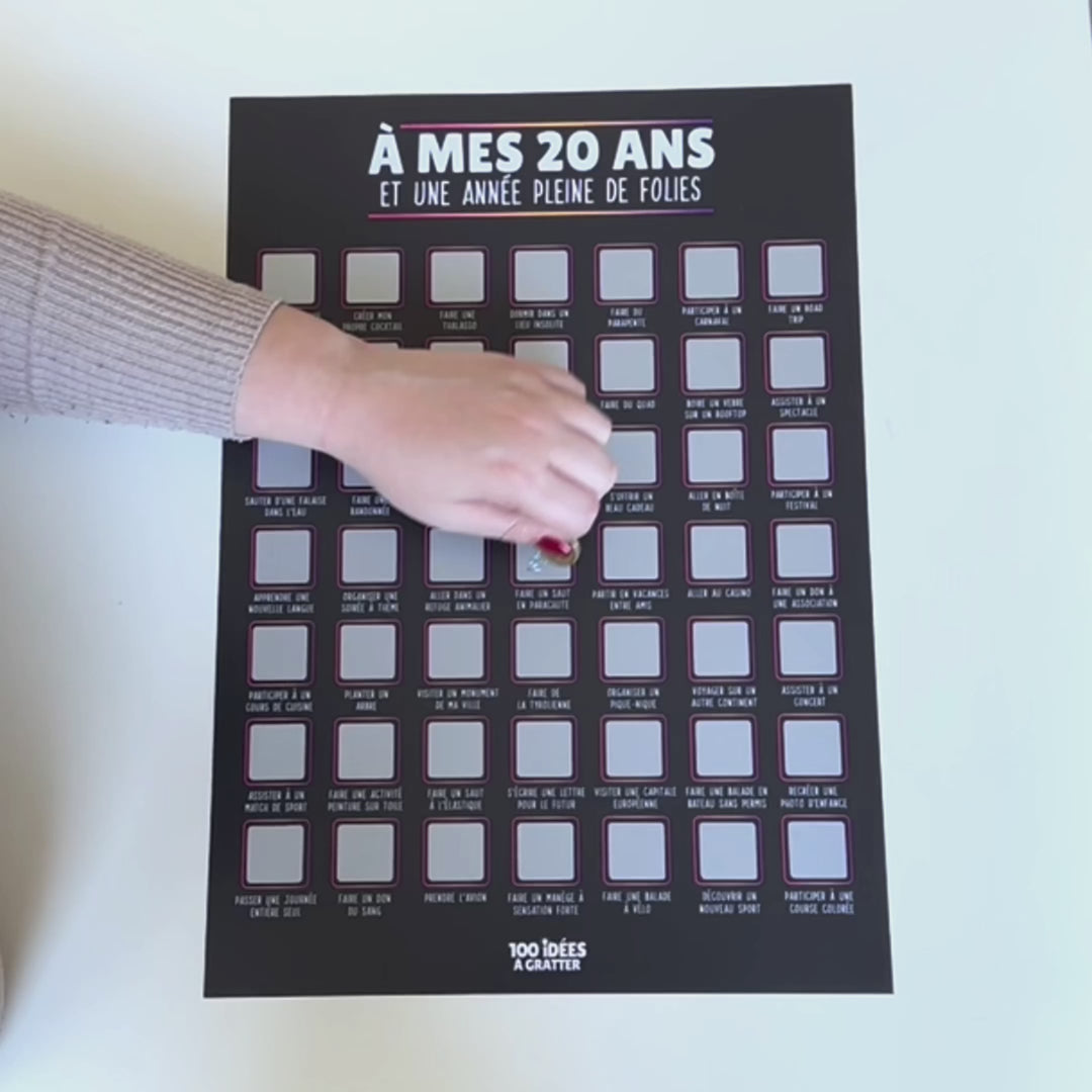 À mes 20 ans - Affiche à gratter