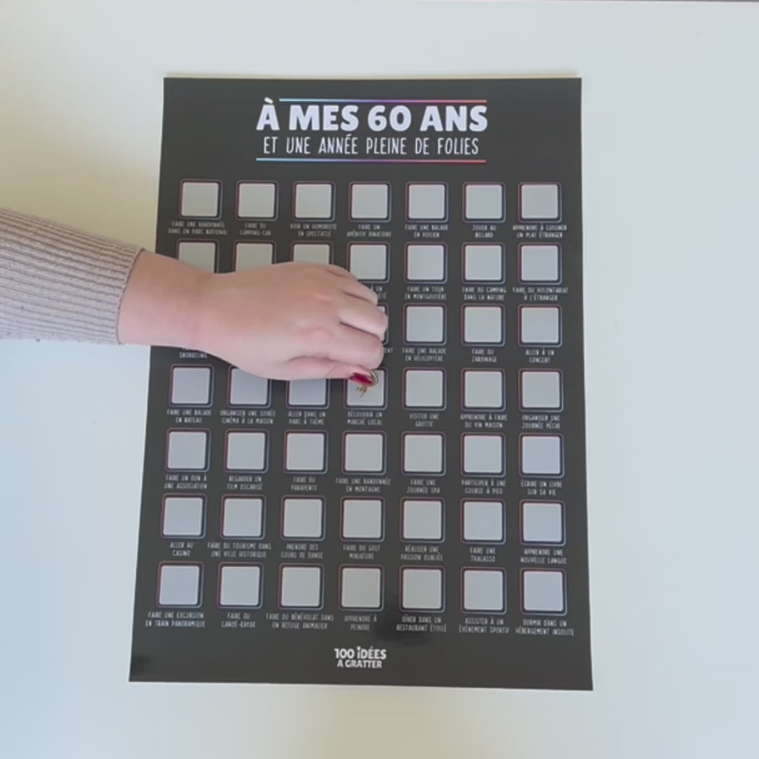 À mes 60 ans - Affiche à gratter