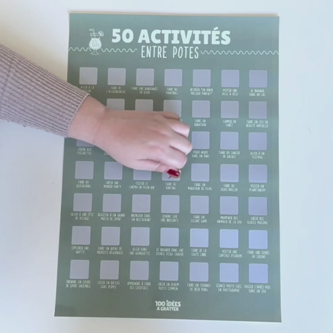 50 activités entre potes - Affiche à gratter