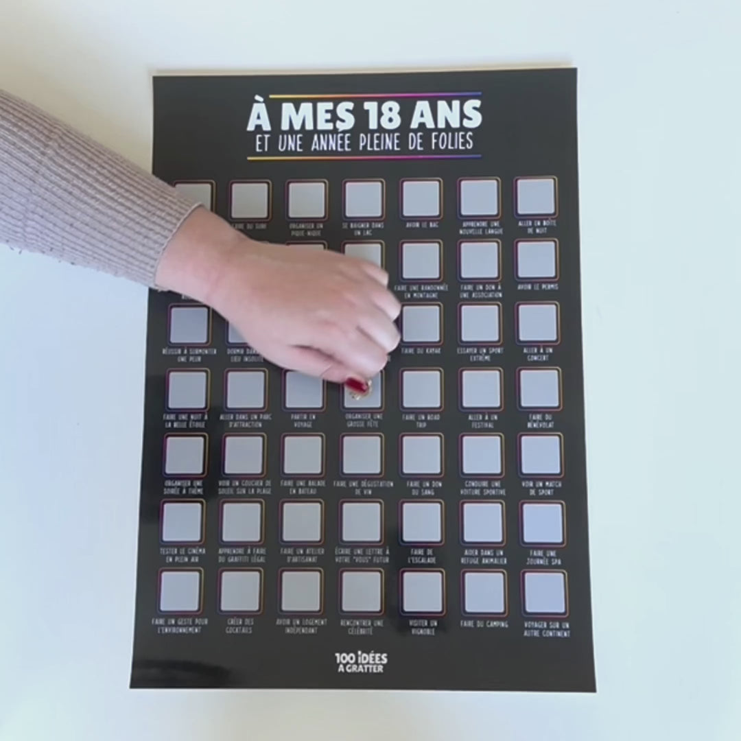 À mes 18 ans - Affiche à gratter